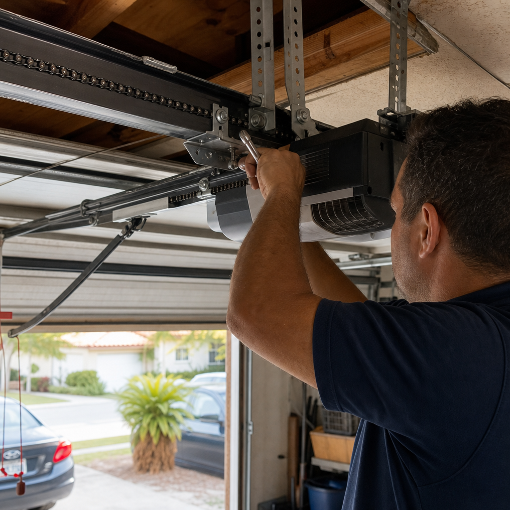 Garage door opener repair and installation service